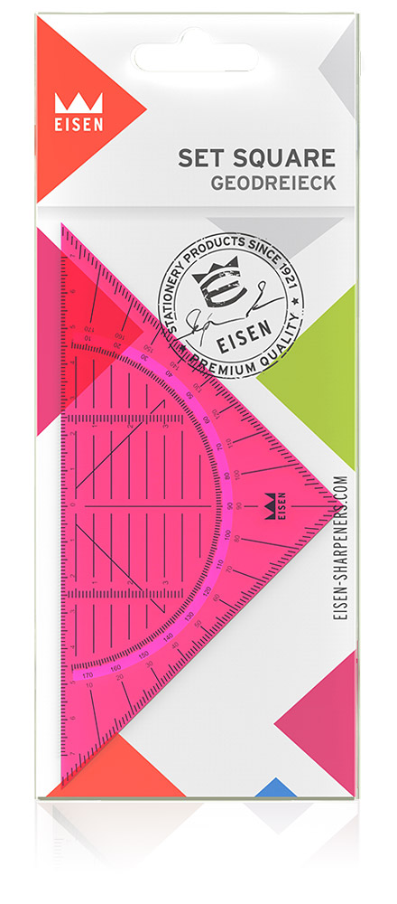 EISEN sharpeners - colorline pos set square #P250/92 pink