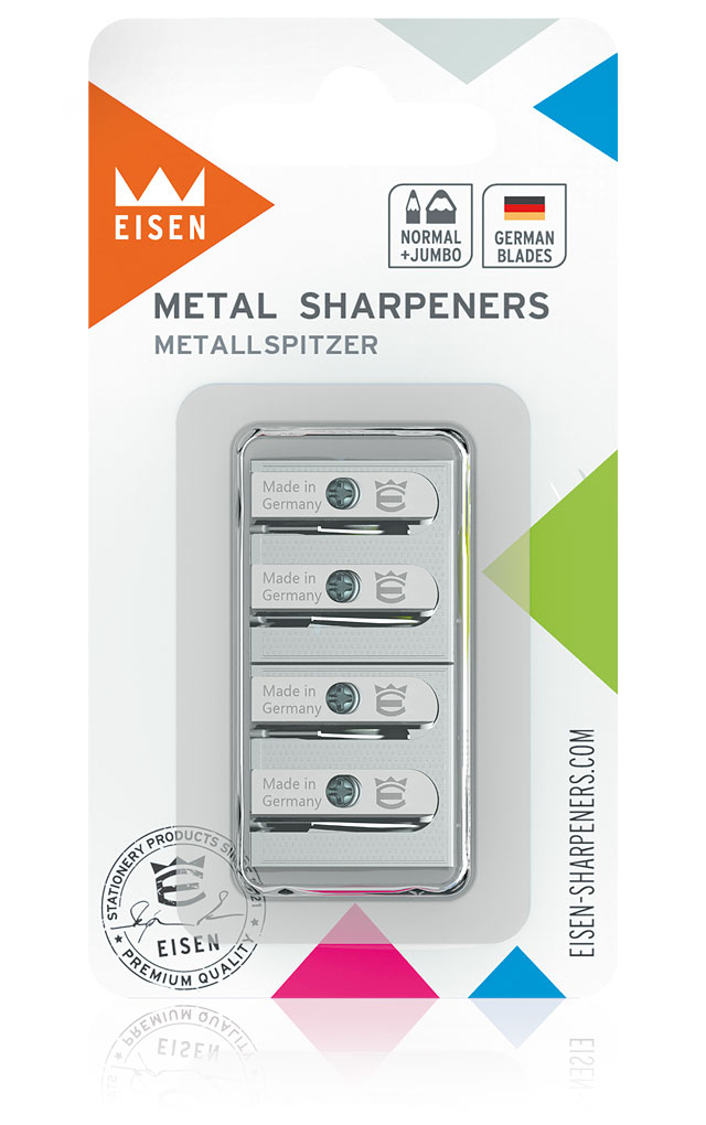 EISEN sharpeners - colorline pos sharpener #020/32 silver metal