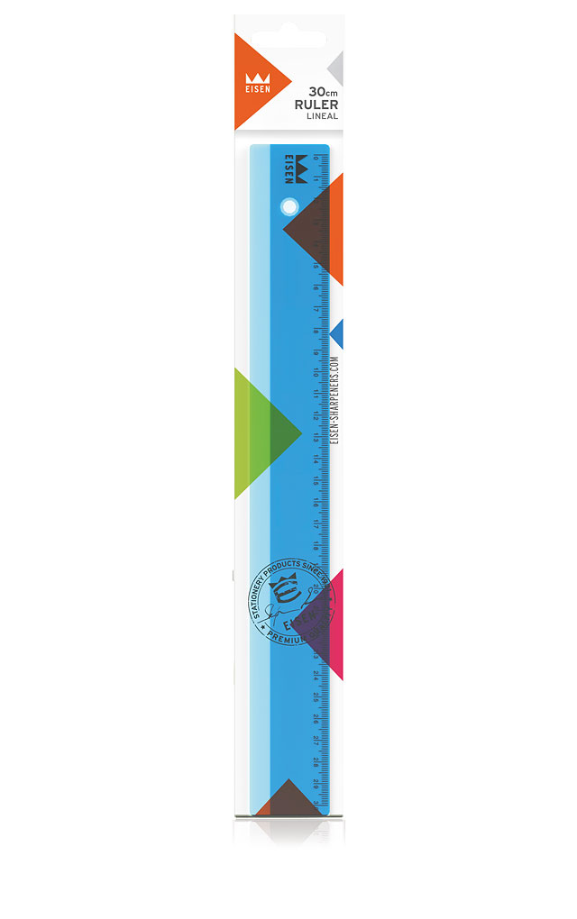 EISEN sharpeners - colorline pos ruler #P244/92 blue