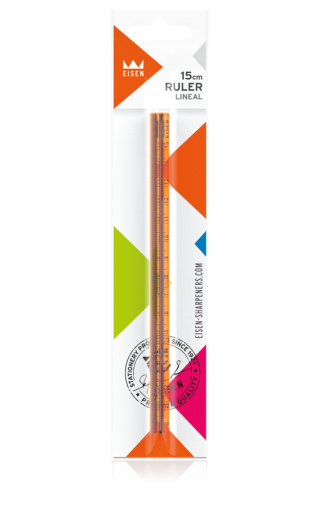 EISEN sharpeners - colorline pos ruler #L116/92 orange