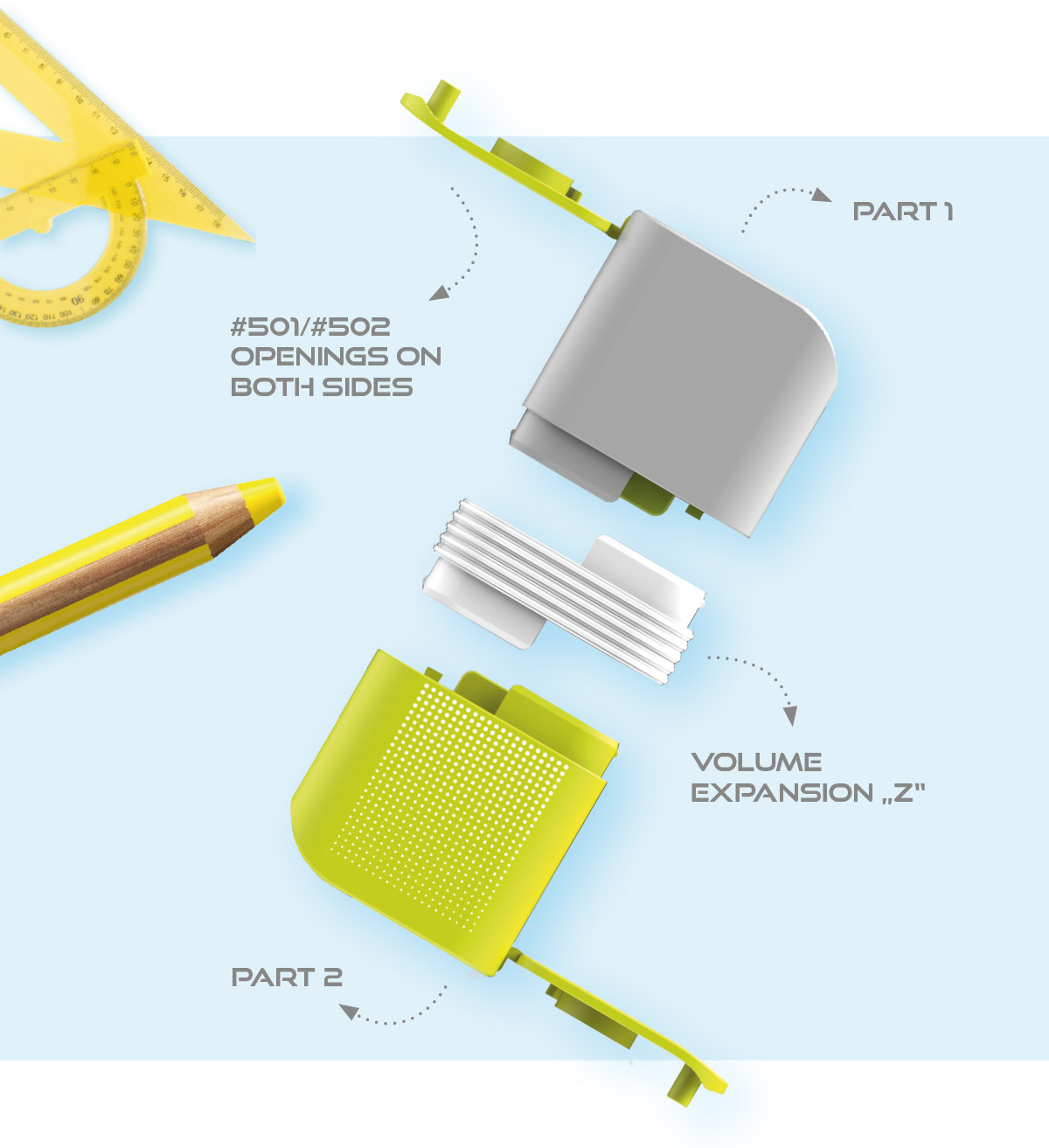 Solo Duo Trio Quattro sharpeners details
